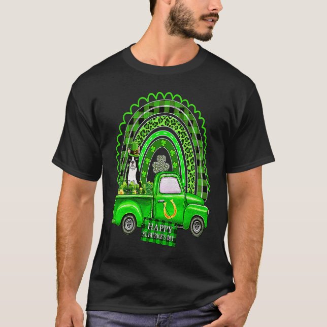 Camiseta Dog Irish Shamrock Lucky St Patricks Day (Frente)