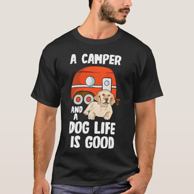 Camiseta Dog Lover Camping Animal Camper Outrs friend (Frente)