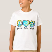Dog Lover Dift Peace Love Dogs Tie Dye Puppy Gifs
