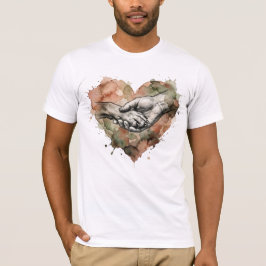 Camiseta Dog Lover Human Animal Bond Watercolor Heart