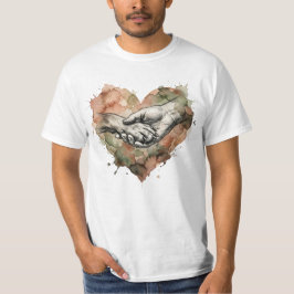 Camiseta Dog Lover Human Animal Bond Watercolor Heart