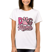 Dog Mama Cute Pink Paw Print & Leopard Print Pet