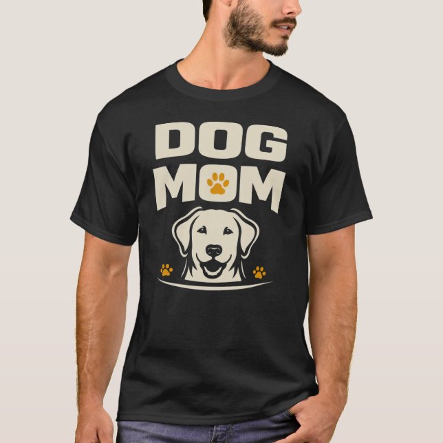 Camiseta Dog Mom Labrador Design Shirt | Modern Pet Lover  (Frente)