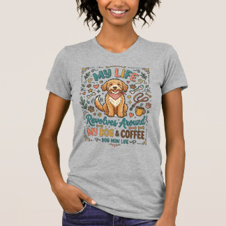 Camiseta Dog Mom Life fun design
