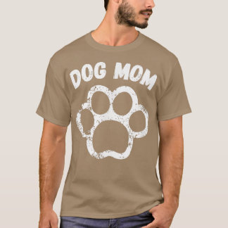 Camiseta Dog Mom Pawprint Love