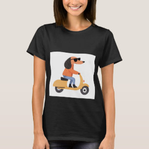 Camiseta Dog on Scooter - Funny and Stylish Illustration
