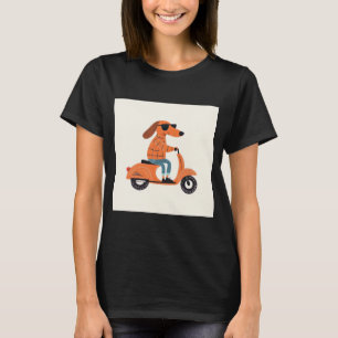 Camiseta Dog on Scooter - Funny and Stylish Illustration