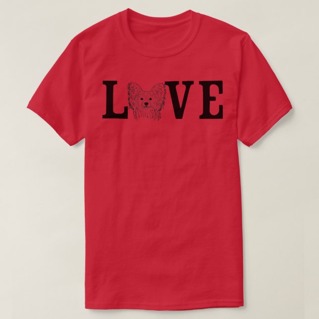 Camiseta Dog Owner Love Papillon  (Frente do Design)
