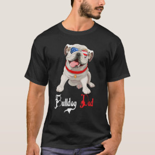Camiseta Dog Papa Puppy Dad Bulldog
