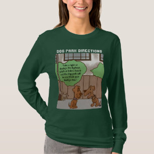 Camiseta Dog Park Diretions Women's Long Sleeve