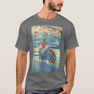 Camiseta Dog Pitbull Samurai Ukiyoe Spring (2)