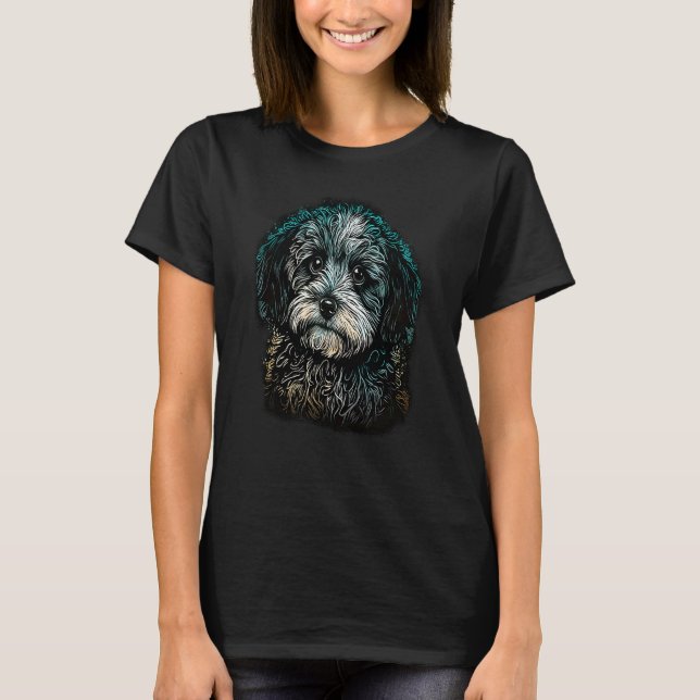 Camiseta Dog portrait of Havanese (Frente)