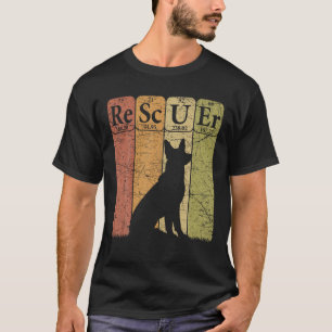Camiseta Dog Rescuer Elementos de Mesa Periódicos Ret de Em