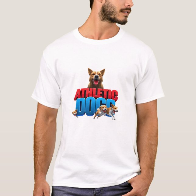 Camiseta DOG T-SHIRT with adorable puppy illustrations,  (Frente)