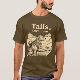 Camiseta Dog Tails of Adventure Funny Dog Lover Hiking