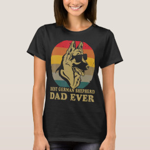 Camiseta Dog Vintage Melhor Pai De German shepherd No Dia D