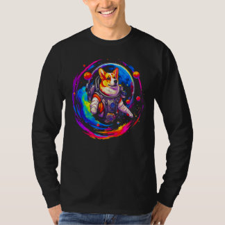 Camiseta Dog Welsh Corgi Astronaut Space