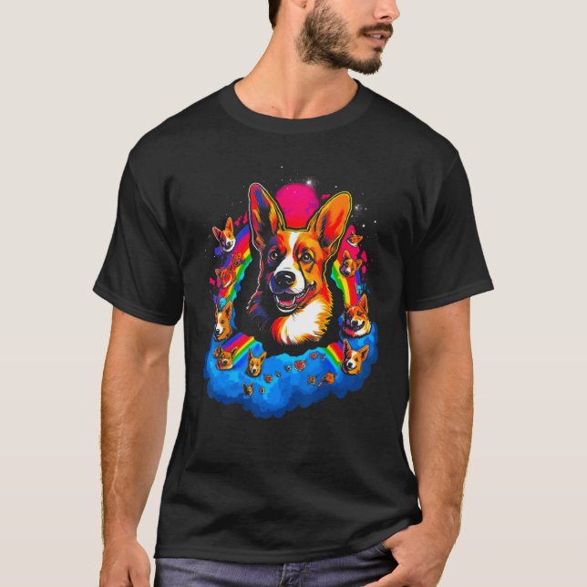 Camiseta Dog Welsh Corgi Family (Frente)