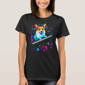 Camiseta Dog Welsh Corgi Piano