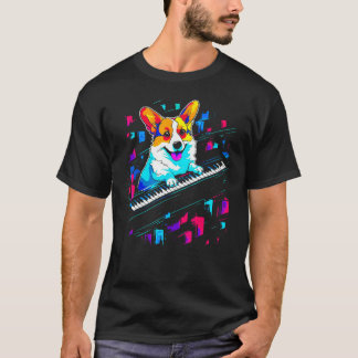 Camiseta Dog Welsh Corgi Piano
