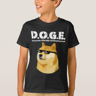 Camiseta Doge Meme Democrats Oficialmente Expostos D.o