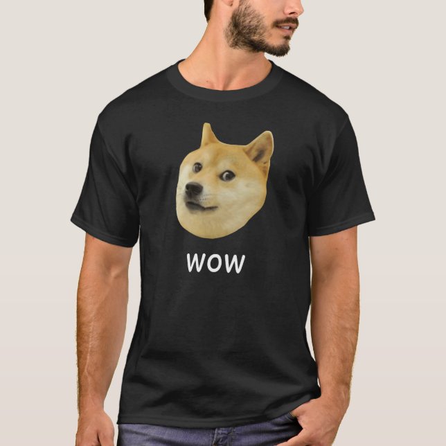 Camiseta Doge muito wow muito cão tal Shiba Shibe Inu (Frente)