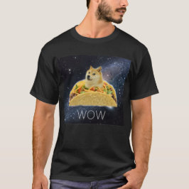 Camiseta Doge WOW Tacos no espaço memes com estrelas #Dogri
