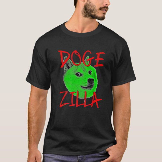 Camiseta Dogecoin Cães HODL Crypto Meme Funny Dogezilla Shi (Frente)