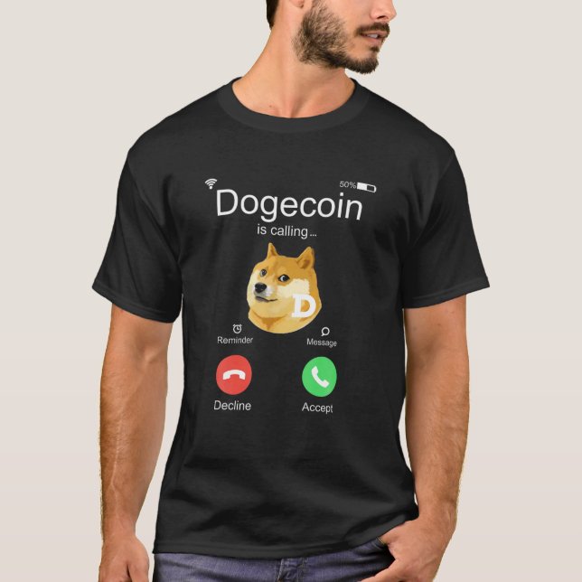 Camiseta Dogecoin Chamar Engraçada Cãozinho Cachorro Cachor (Frente)