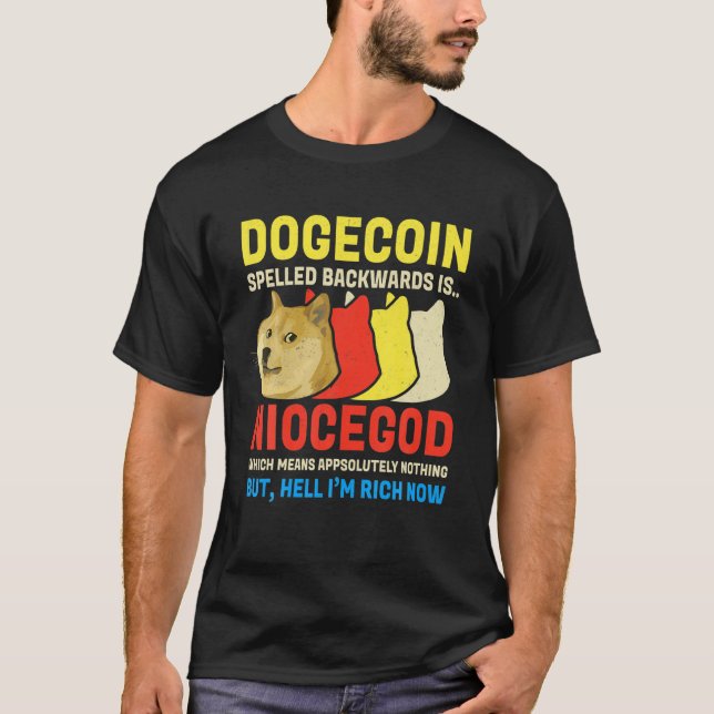 Camiseta Dogecoin Crypto Memory Dogecoin Back Funny Cryp (Frente)