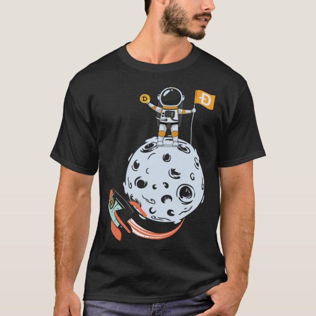 Camiseta Dogecoin Cryptocurrency Crypto Doge to the moon (Frente)