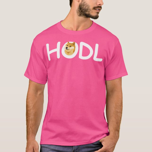 Camiseta Dogecoin Hodl Doge Dogecoin Segure Até a Lua (Frente)