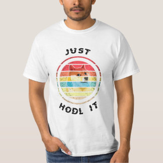Camiseta Dogecoin Just Hodl It Retro Design