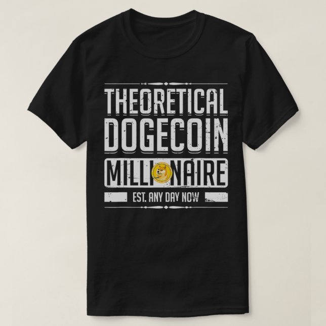 Camiseta Dogecoin Millionaire Est (Frente do Design)