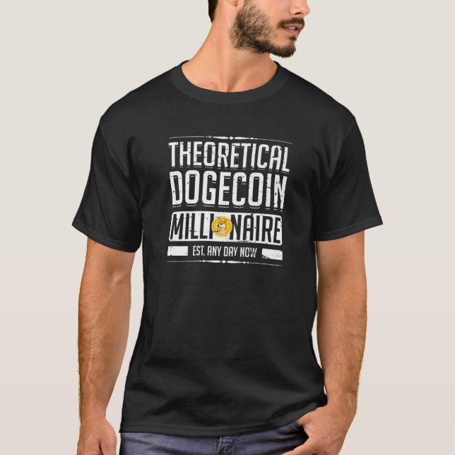 Camiseta Dogecoin Millionaire Est. Qualquer Dia De Moedas E (Frente)