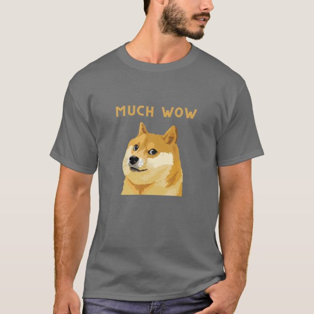 Camiseta Dogecoin Muito Uau Cryptocurrency (Frente)
