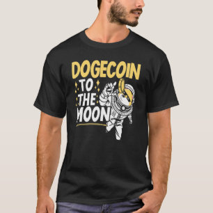 Camiseta Dogecoin Para A Aster De Criptomoeda Da Lua Shiba