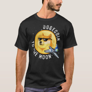 Camiseta Dogecoin Para A Moon Funny Cryptocurrency Meme Mou