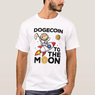 Camiseta Dogecoina À Lua Engraçada Cão Coca-Cola