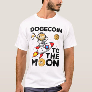 Camiseta Dogecoina À Lua Engraçada Cão Coca-Cola