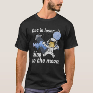 Camiseta Dogecoina Ao Cão Da Lua Entra Em Cripto Perdido