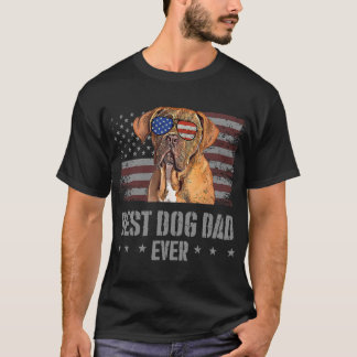 Camiseta Doges de Bordeaux Best Dog Pai Alguma Vez Retro US