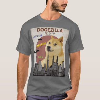 Camiseta Dogezilla Cachorro Engraçado Meme Shiba Inu Gigant