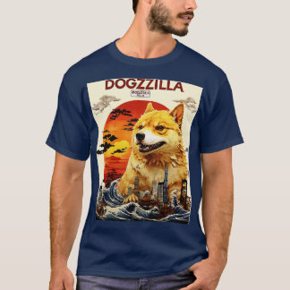 Camiseta Dogezilla Funny Dogue Meme Giant Shiba Inu Funny D