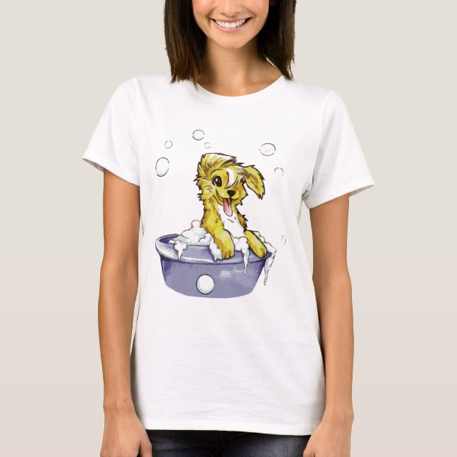 Camiseta Doggie Bubble Bath (Frente)