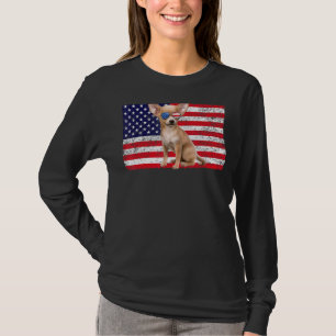 Camiseta Doggie Usa Dog Owner Usa Chihuahua Usa Flag