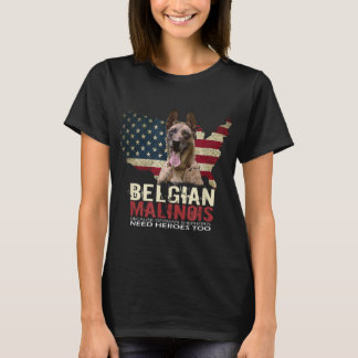 Camiseta Doggie USA Dog Owner USA Lover Belga Malinois Fu
