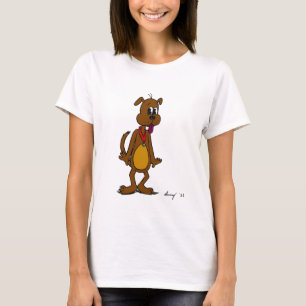 Camiseta Doggy Toon Womens Baby Doll T Shirt
