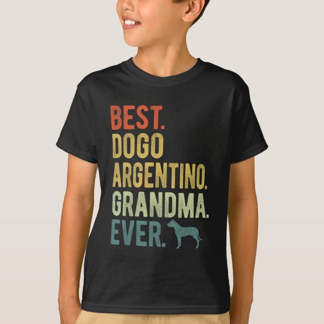 Camiseta Dogo Argentino Avó Nunca Cachorro Amava Da Mãe (Frente)