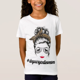 Camiseta Dogo Argentino Cachorro Mãe Mensagem Bun Leopard M